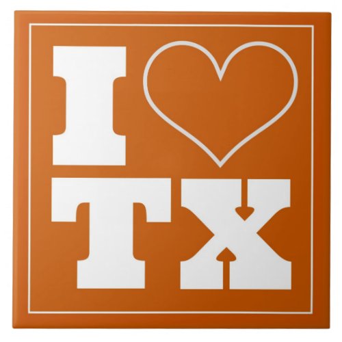I Love Texas Austin Ceramic Tile