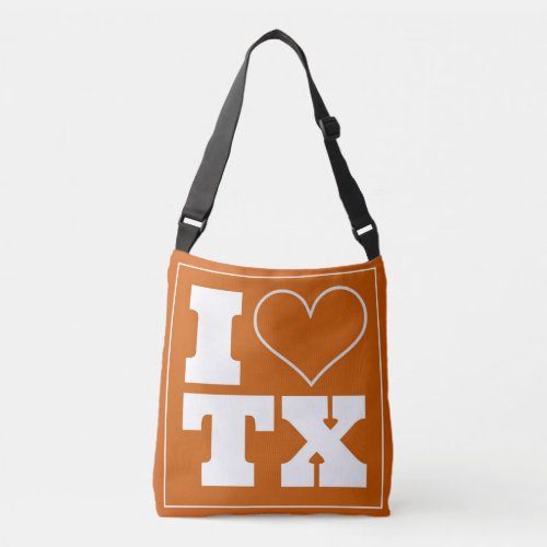 I Love Texas Austin Game Day Crossbody Bag