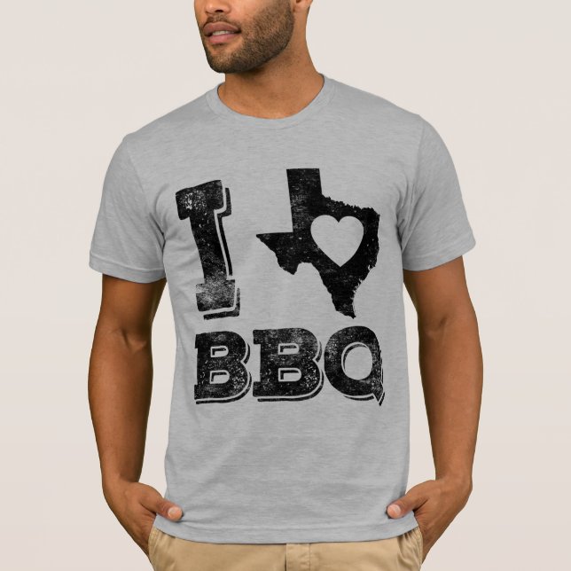 I Love Texas BBQ 2 T-Shirt (Front)