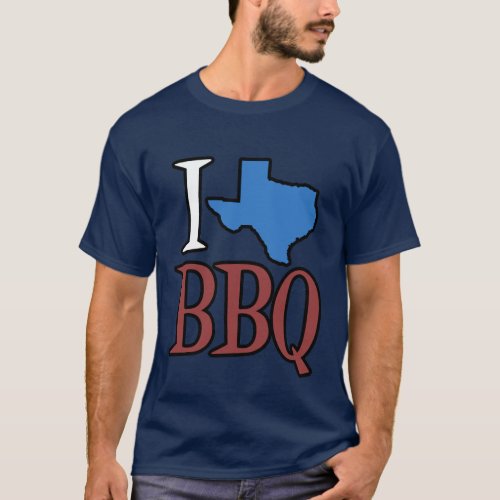 I Love Texas BBQ T_Shirt