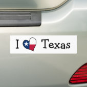 I Love Texas Bumper Sticker | Zazzle