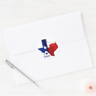 I Love Texas Classic Round Sticker
