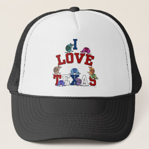 I Love Texas-Colorful Armadillos Trucker Hat