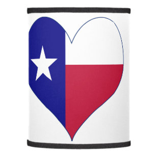 I Love Texas Flag Heart Lamp Shade