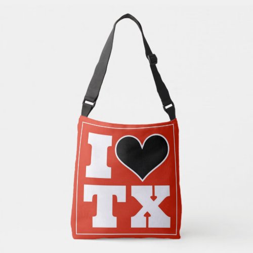 I Love Texas Lubbock Game Day Crossbody Bag