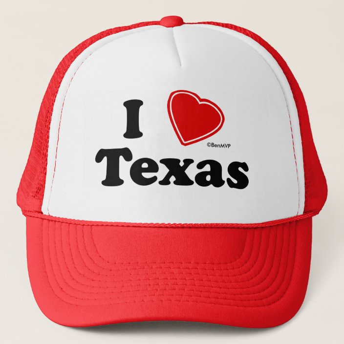 I Love Texas Mesh Hat