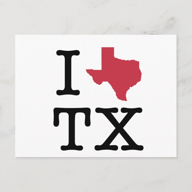 I Love texas Postcard (Front)