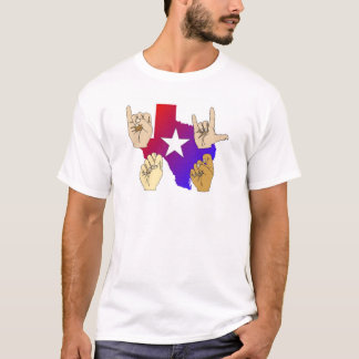 I LOVE TEXAS SIGN LANGUAGE T-SHIRT