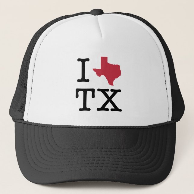 I Love texas Trucker Hat (Front)