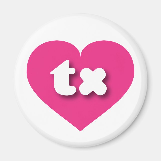 I love Texas  - tx hot pink heart Magnet (Front)
