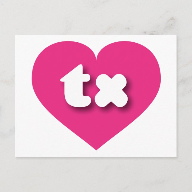 I love Texas  - tx hot pink heart Postcard (Front)