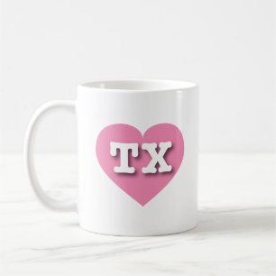 I love Texas - TX pink heart Coffee Mug