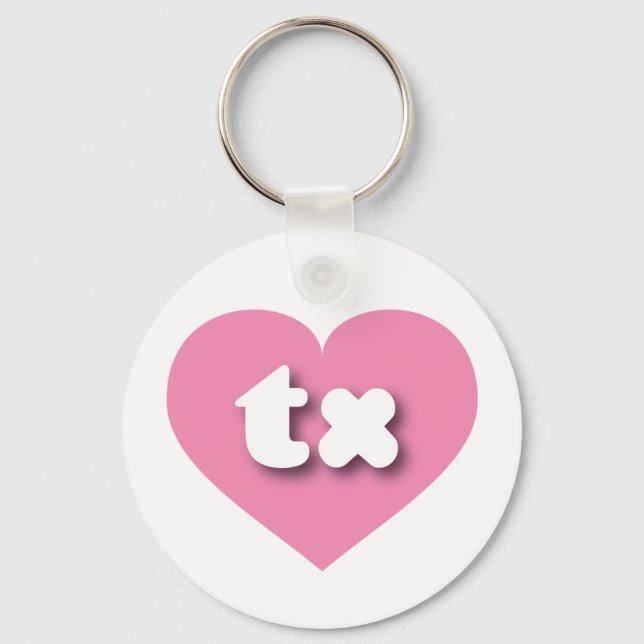 I love Texas - tx pink heart Keychain (Front)