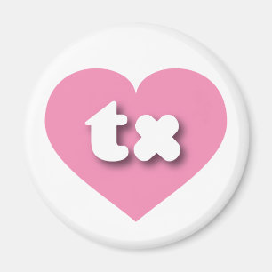 I love Texas - tx pink heart Magnet