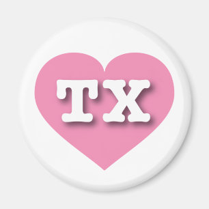 I love Texas - TX pink heart Magnet