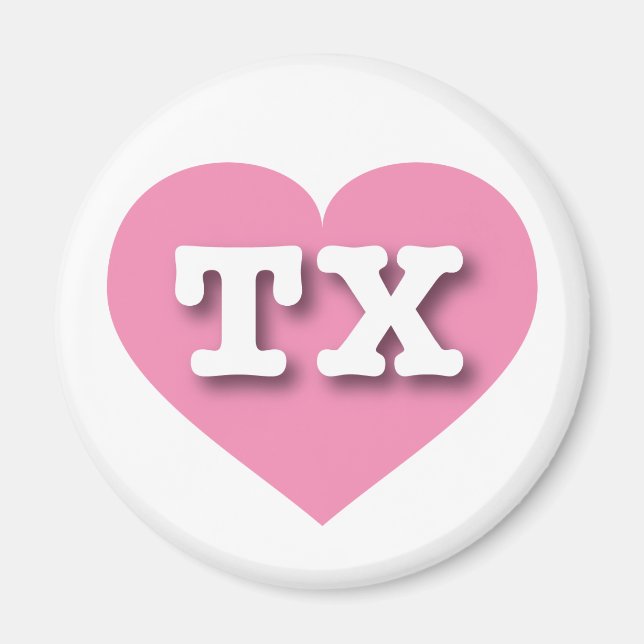 I love Texas - TX pink heart Magnet (Front)