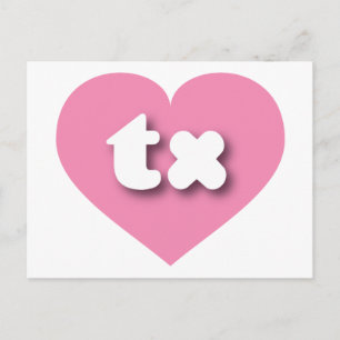 I love Texas - tx pink heart Postcard