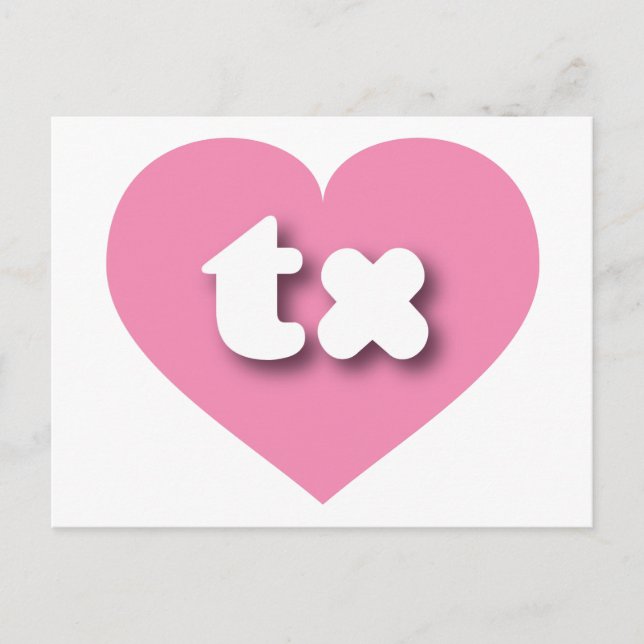 I love Texas - tx pink heart Postcard (Front)