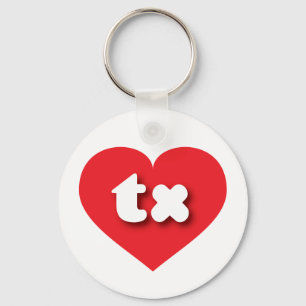 I love Texas - tx red heart Keychain