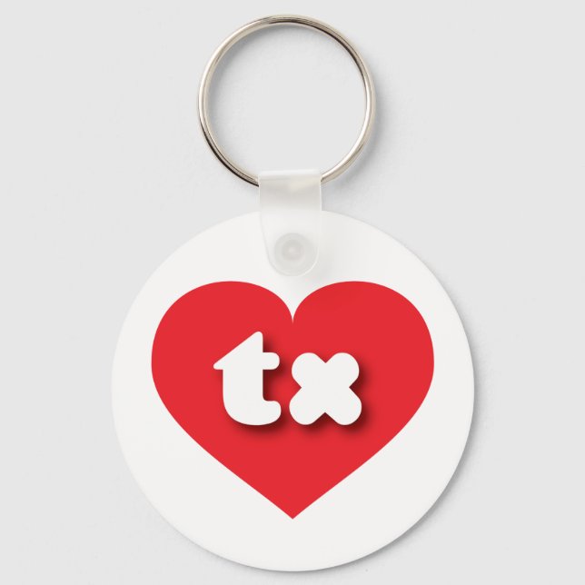 I love Texas - tx red heart Keychain (Front)
