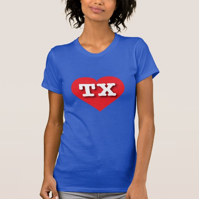 I love Texas - TX red heart T-Shirt (Front)