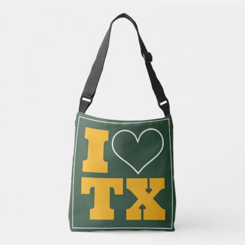 I Love Texas Waco Game Day Crossbody Bag