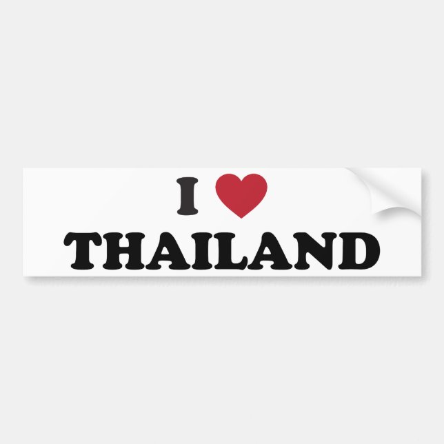 I Love Thailand Bumper Sticker (Front)