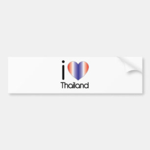 I Love Thailand Products Bumper Sticker