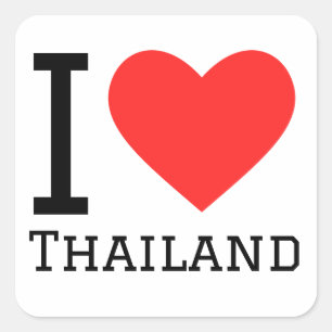 I love Thailand  Square Sticker
