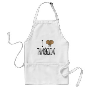 I Love Thanksgiving Adult Apron