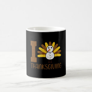 I Love Thanksgiving Cute Turkey Funny Holiday Gift Coffee Mug