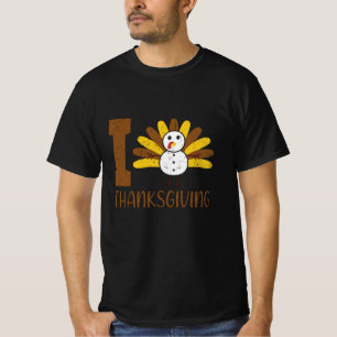 I Love Thanksgiving Cute Turkey Funny Holiday Gift T-Shirt