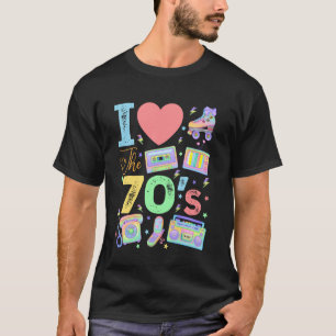 I Love The 70s 1970's Vintage Style Seventies Retr T-Shirt