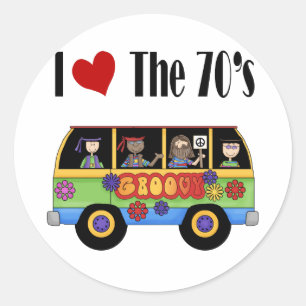 I love the 70's classic round sticker