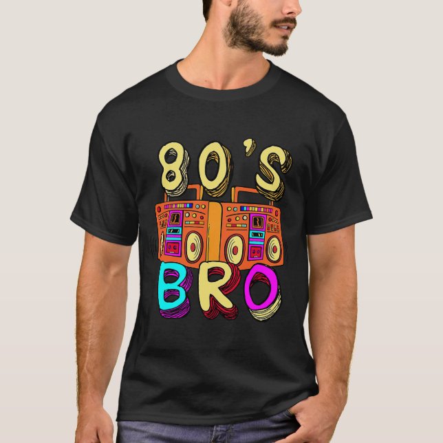 I love The 80's Bro Retro 80's Girl Costume Men Wo T-Shirt (Front)