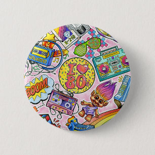 I love the 80s Button! Pinback Button