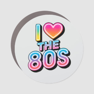 i love the 80s car magnet