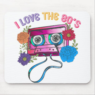 I Love the 80s cassette vintage music Mouse Pad