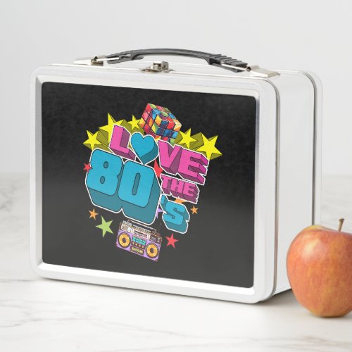 I love the 80s Colorful Metal Lunch Box