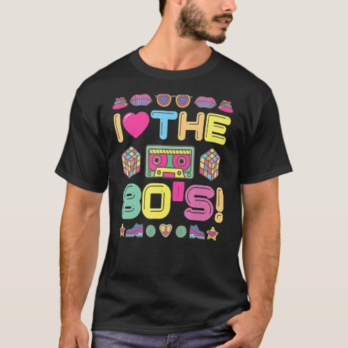 I Love The 80S Costume Party Cute Costume Matchin T_Shirt