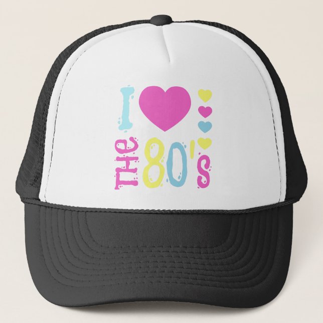 I Love the 80s Disco Costume Trucker Hat (Front)