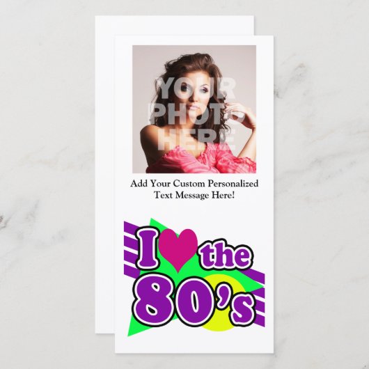 I Love the 80's Geometric Neon Eighties Party (Front/Back)