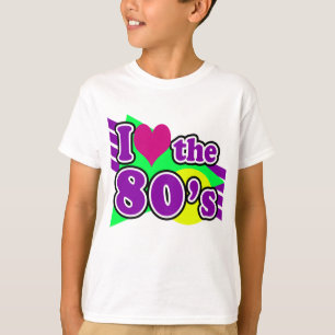I Love the 80's Geometric Neon Eighties Party T-Shirt
