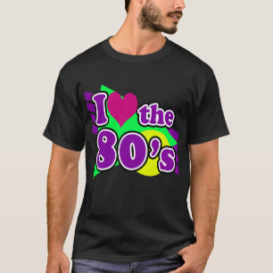 I Love the 80's Geometric Neon Eighties Party T-Shirt