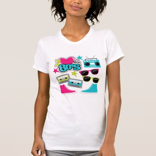 I love the 80s illustration 1980s 1990s Scalable T_Shirt