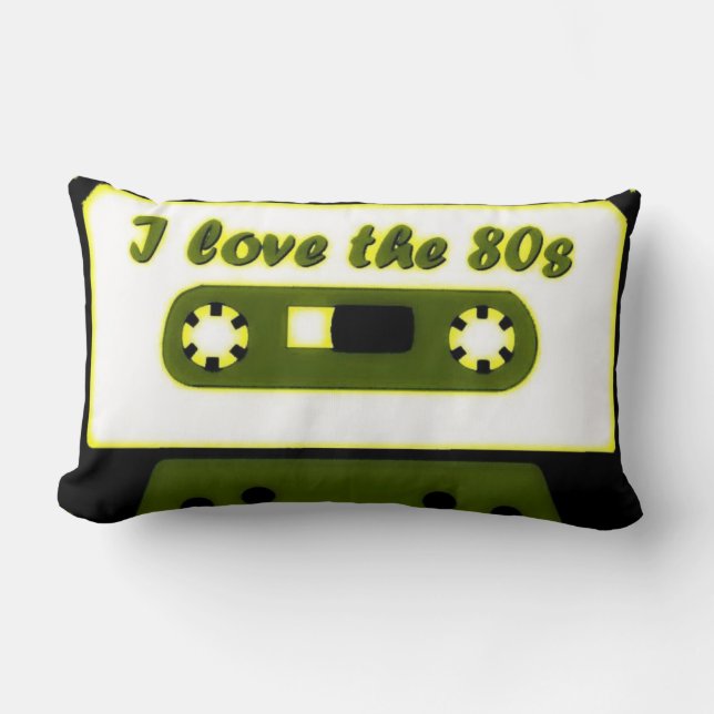 I Love The 80s Lumbar Pillow (Front)