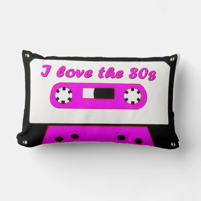 I Love The 80's Lumbar Pillow (Front)