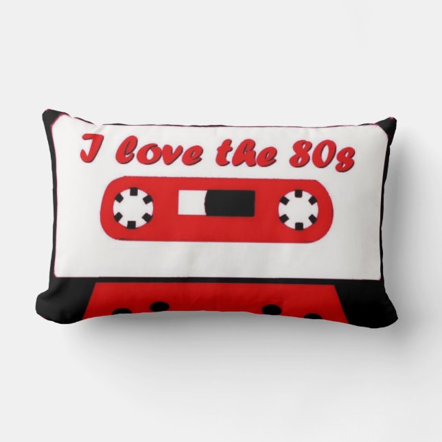 I Love The 80's Lumbar Pillow (Front)
