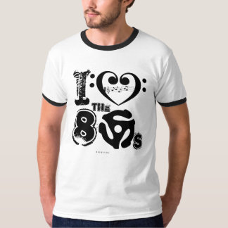I Love The 80s Music T-Shirt Bass Clef
