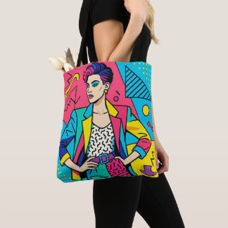 "I Love the 80's" Retro Tote Bag